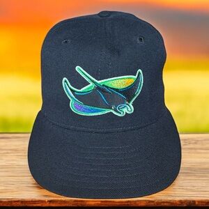 Tampa Bay Devil Rays New Era Diamond Collection Pro Model Wool Fitted Hat 6 7/8